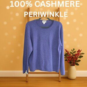 Charter Club 100% Cashmere Crewneck Sweater XL — Periwinkle (Lavender Blue)